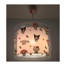 Dalber 41252 - Lustră pentru copii HELLO KITTY&FRIENDS 1xE27/15W/230V roz