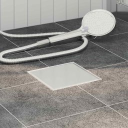 Dren de dus 2 în 1 Argintiu 15 x 15 cm Otel inoxidabil 304 GartenMobel Dekor