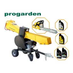 Tocatoare de crengi Pachet ProGARDEN MTL15E Masina de taiat lemne, 15CP, benzina + MF3545 motoferastrau 450mm, 3.4CP + 4L ulei