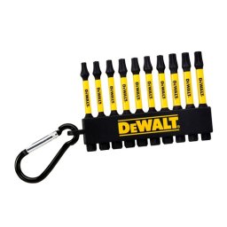 Set 10 capete insurubare Torx 57mm pe un breloc DeWalt DT7275-QZ