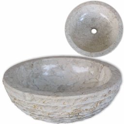 Gossi chiuveta, crem, 40 cm, marmura
