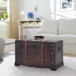 Gossi cufar vintage din lemn, 66 x 38 x 40 cm