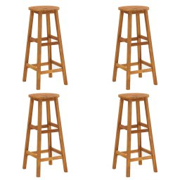 Gossi taburete de bar, 4 buc., lemn masiv de acacia