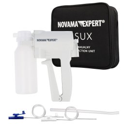 Aspirator medical manual tip pistol Novama Expert MSUX 7B-1, portabil, 3 tuburi de aspiratie diferite, 200 ml, fara alimentare, husa inclusa