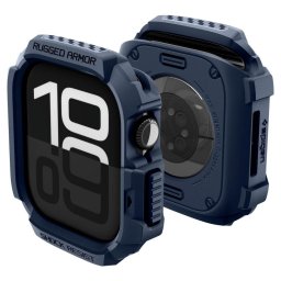 Husa pentru Apple Watch 10 42mm / Watch 11 42mm - Spigen Rugged Armor V2 - Navy Blue