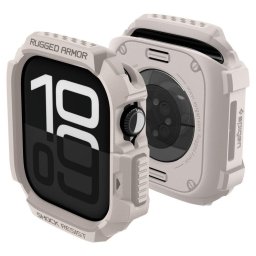 Husa pentru Apple Watch 10 42mm / Watch 11 42mm - Spigen Rugged Armor V2 - Dune Beige