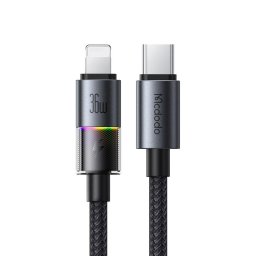 Cablu, USB-C to Lightning, 36W, 3A, 1.2m - Mcdodo (CA-8190) - Black