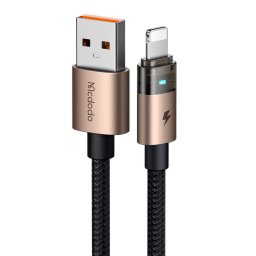 Cablu, USB-A la Lightning, Transparent, 3A, 1.2m - Mcdodo (CA-6911) - Desert Gold