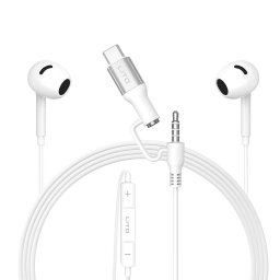 Casti LF03, Jack 3.5 mm, 1.2 m, Alb