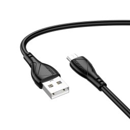 Cablu de Alimentare, USB / USB-Micro, 2.4A, 1m - Borofone Energy (BX121) - Black