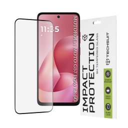 Husa Folie pentru Motorola Moto G57 Power / G67 Power - Techsuit 111D Full Cover / Full Glue Glass - Black