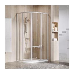 Ravak 3114OU02Z1 - Cabină de duș cu formă de sfert de cerc SUPERNOVA, 4 elemente, 80x80 cm, finisaj satin