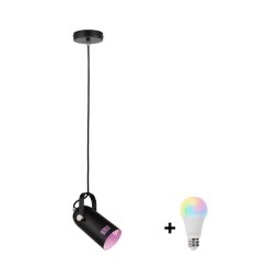 Paulmann LAVEA 79766 - Lustră suspendată pe cablu LED RGBW 1xE27/12W 230V, neagră