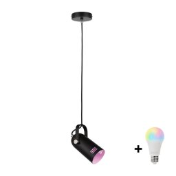 Paulmann LAVEA 79766 - Lustră suspendată pe cablu LED RGBW 1xE27/9W 230V, neagră