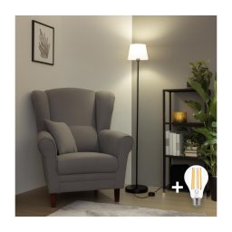 Brilagi - Lampadar LED CERIA, 1xE27/40W/230V, Ø 20,5 cm, alb/negru