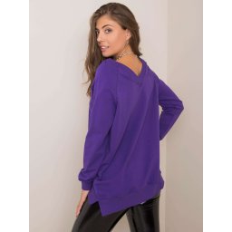 RUE PARIS Tricou din bumbac mov închis