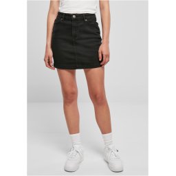 Women's Organic Stretch Denim Mini Skirt Black Washed
