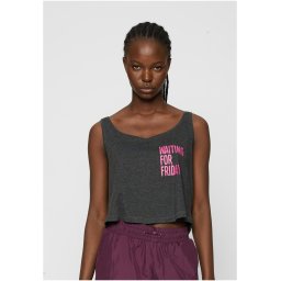 Ladies Waiting For Friday Box Tank Charcoal