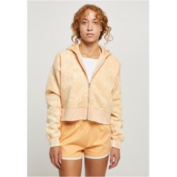 Women's Short Oversized Towel with Zipper and Hood paleo-orange
