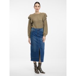 Fustă maxi din denim bleumarin pentru femei ORSAY