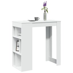 Masa de bar cu rafturi, alb, 102x50x103,5 cm, lemn prelucrat GartenMobel Dekor