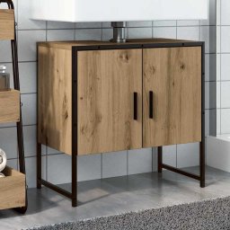 Dulap chiuveta baie, stejar artizanal 65x33x60cm lemn prelucrat GartenMobel Dekor