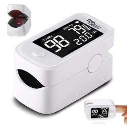 Pulsoximetru medical PR-870, Promedix, Afisaj LED, 25-50 mA, 57 x 30 x 31 mm, Alb/Negru