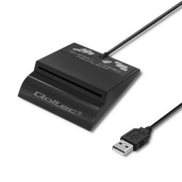 Cititor de carduri de identificare inteligenta, Qoltec, SCR-0636, USB tip C