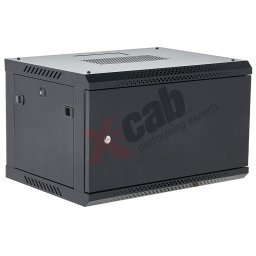 Cabinet metalic Xcab 12U60M.9004 12U, Wall mount, 600 x 600, Metal door, Negru