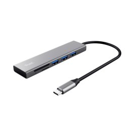 Hub USB Trust Halyx Fast USB-C & Card Reader, 3-port Hub
