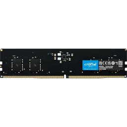Memorie RAM Crucial, Capacitate DDR5 8GB, Frecventa 5600 MHz, CL 46, INTEL XMP, AMD EXPO, Negru