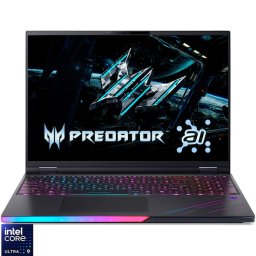 Laptop Acer Predator Helios 16 AI OLED PH16-73-98GA cu procesor Intel® Core™ Ultra 9 275HX pana la 5.1GHz, 16", WQXGA, OLED, 240Hz, 32GB DDR5 RAM, 2TB SSD, NVIDIA® GeForce RTX™ 5070 8GB GDDR7, Windows 11 Pro, Abyssal Black