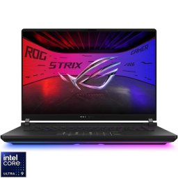 Laptop Gaming ASUS ROG Strix SCAR 16 G635LX, procesor Intel® Core™ Ultra 9 275HX pana la 5.4GHz, 16 inch, 2.5K WQXGA, Mini LED, 240Hz, G-Sync, 64GB DDR5, 2TB + 2TB SSD, NVIDIA® GeForce RTX™ 5090 24GB GDDR7, No OS, Negru