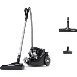 Aspirator fara sac Rowenta Silence Force Cyclonic Effitech® RO7935EA, 500 W, recipient pentru praf 2.5 L, 3 niveluri de filtrare, negru