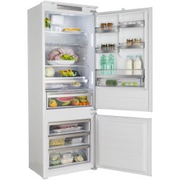 Combina frigorifica incorporabila Franke FCB 400 TNF NE E, 384 l, Total No Frost, Clasa E, Comanda Electronica, Sertar Fresh Zone cu control umiditate, Usi Reversibile, Sistem Direct Cooling Ventilator, Inaltime 193.5 cm, Alb