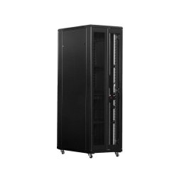 Cabinet metalic Eco series AS6627.9004 27U, Stand alone, 600 x 600, Glass door, Negru