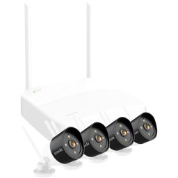 NVR Kit supraveghere video wireless Tenda K4W-3TC, 4 camere de exterior, 3MP, Full HD, VGA, HDMI, USB 2.0, Retea, IP66