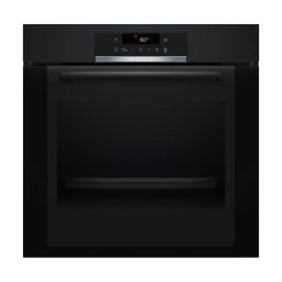 Cuptor incorporabil electric Bosch Serie 4, Autocuratare pirolitica, Functie Aer cald 3D, Functie Air Fry, 10 programe automate, 71l, 3600W, Clasa А+, Negru