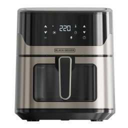 Friteuza cu aer cald Black & Decker BXAF6500E, 1600 W, 6,5 L, Negru-Argintiu