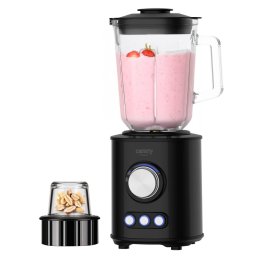 Blender cu carafa Camry CR 4088, 1800 W, 2 viteze, Material recipient Sticla, Capacitate recipient 1,5 L, Negru