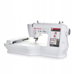 Masina de cusut cu modul de broderie Singer SE 9155, 250+ tipuri de cusaturi, ecran LCD 7", set de accesorii, Alb