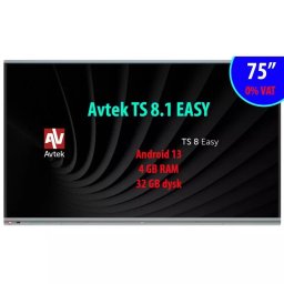 Monitor interactiv Avtek TS 8.1 Easy 75, 75 inch, 4K/UHD, TFT/LCD, Negru