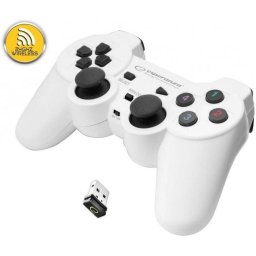 Plata cu cardul in rate 24 luni garantie Controller Esperanza Gladiator EGG108W, Wireless, PC/PS3, Alb