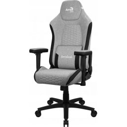 Scaun gaming Aerocool Crown, spatar reglabil, suport lombar, greutate maxima suportata 120 kg, Gri