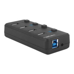 Hub USB 4 porturi, Natec, 100x45x22mm, Negru