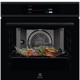 Cuptor incorporabil Electrolux EOA9S3SH, 70 l, Gatire cu abur Sous Vide, Conectivitate WI-FI, TFT Activ, Afisaj digital, 175 de programe, Grill, Control touch, Clasa energetica A++, Sticla neagra cu insertie metalica