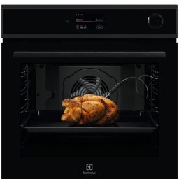 Cuptor incorporabil Electrolux EOC9P3XH, 72 l, SteamCrisp-gatire cu abur, Conectivitate WI-FI, TFT Activ, 75 programe, Autocuratare pirolitica, Grill, Clasa energetica A++, Sticla neagra insertie metalica