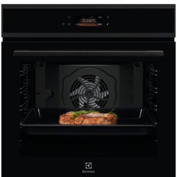 Cuptor incorporabil Electrolux EOF8H39H, 72 l, 99 programe, Afisaj digital, Control touch, Usa cu 3 straturi de geam, Grill, Convectie, Clasa A+, Sticla neagra cu insertie metalica