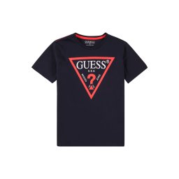 GUESS Tricou albastru marin / roșu / alb