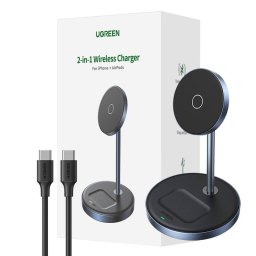 CD317 2in1 USB-C Qi MagSafe Cablu USB-C la USB-C Inclus 1.67A 20W Negru